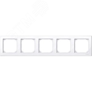 M-SMART МОНТАЖНАЯ РАМКА 5 ПОСТОВ,АКТИВНО БЕЛЫЙ | MTN478525 | Schneider Electric 5