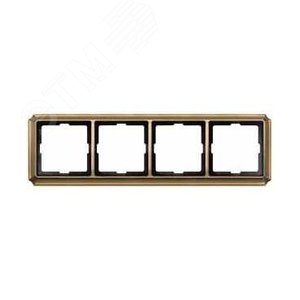 РАМКА Х4, АНТИЧНАЯ ЛАТУНЬ | MTN483443 | Schneider Electric - фото 3