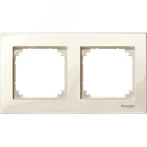 Рамка 2 поста M-PLAN блестящий бежевый (MTN515244) - фото 4