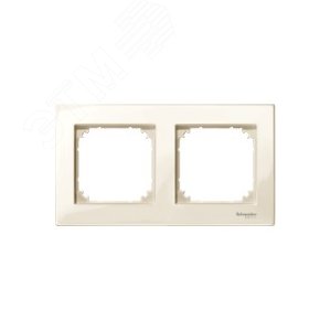 Рамка 2 поста M-PLAN блестящий бежевый (MTN515244) - фото 5