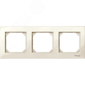 Рамка 3 поста M-PLAN блестящий бежевый (MTN515344)