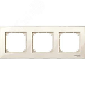 Рамка 3 поста M-PLAN блестящий бежевый (MTN515344) 3