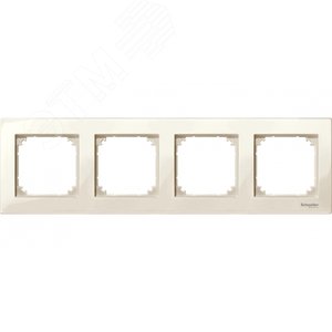 Рамка 4 поста M-PLAN блестящий бежевый (MTN515444) - Schneider Electric
