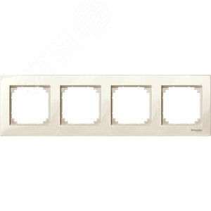 Рамка 4 поста M-PLAN блестящий бежевый (MTN515444) - фото 3