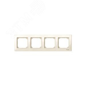 Рамка 4 поста M-PLAN блестящий бежевый (MTN515444) - фото 4