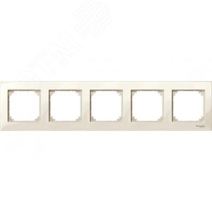 Рамка 5 поста M-PLAN блестящий бежевый (MTN515544)