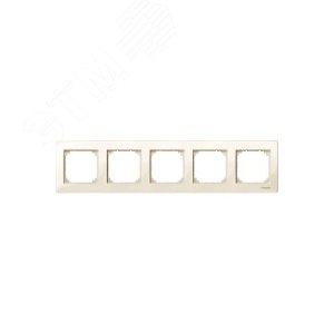 Рамка 5 поста M-PLAN блестящий бежевый (MTN515544) 4