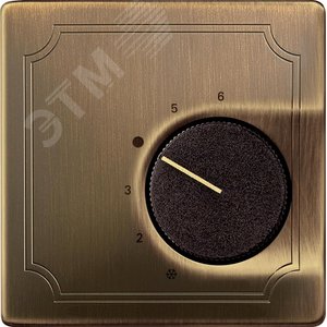 ЦЕНТР. ПЛАТА ТЕРМОРЕГ. С ПЕРЕКЛ., SYSTEM DESIGN, ЦВЕТ АНТИЧНАЯ ЛАТУНЬ | MTN537443 | Schneider Electric - фото 4