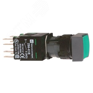 Кнопка 16мм синяя 4