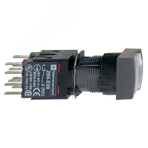 КНОПКА 16ММ 12-24В БЕЛАЯ КВ. С ПОДСВ. XB6CW1B1B | XB6CW1B1B | Schneider Electric 4