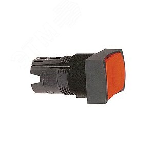 Кнопка плоская прямоугольная красная 6