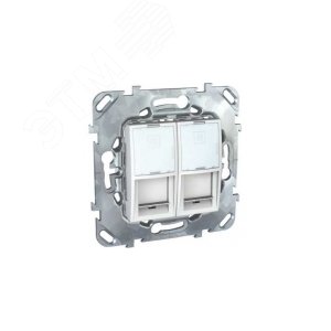 Unica Белый Розетка комп(RJ45) 2-ая кат.6 с полем для надписи | MGU5.2424.18ZD | Schneider Electric - фото 5