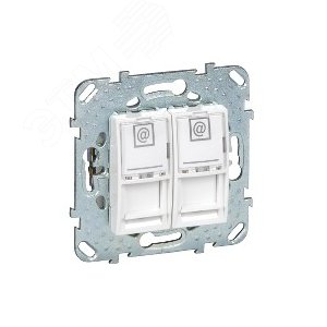 Unica Белый Розетка комп(RJ45) 2-ая кат.6 с полем для надписи | MGU5.2424.18ZD | Schneider Electric - фото 6