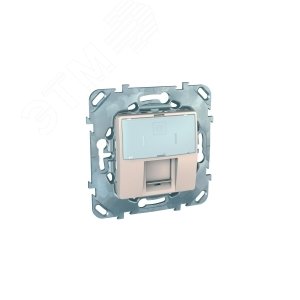 Unica Бежевый Розетка комп(RJ45) 1-ая кат.6 с полем для надписи | MGU5.425.25ZD | Schneider Electric - фото 5