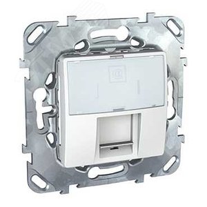 Unica Белый Розетка комп(RJ45) 1-ая кат.6 с полем для надписи | MGU5.425.18ZD | Schneider Electric - фото 4