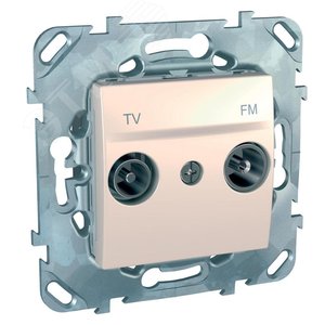 Unica Бежевый Розетка TV-FM оконечная | MGU5.452.25ZD | Schneider Electric - фото 4