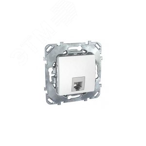 UNICA Розетка телефонная 1хRJ11 в рамку белая 4 контакта (MGU5.492.18ZD) - фото 4