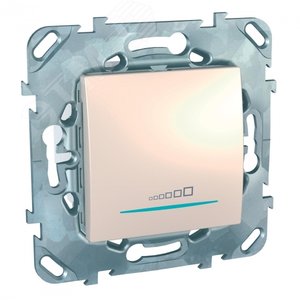 Unica Бежевый Светорегулятор нажимной 20-350W универсальный | MGU5.515.25ZD | Schneider Electric - фото 3