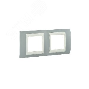 Unica Хамелеон Серый/Бежевый Рамка 2-ая горизонтальная | MGU6.004.565 | Schneider Electric - фото 5