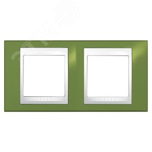 Unica Хамелеон Фисташковый/Белый Рамка 2-ая горизонтальная | MGU6.004.866 | Schneider Electric - фото 4