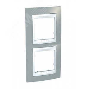 Unica Хамелеон Серый/Белый Рамка 2-ая вертикальная | MGU6.004V.865 | Schneider Electric - фото 3