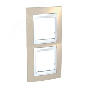 Unica Хамелеон Песчаный/Белый Рамка 2-ая вертикальная | MGU6.004V.867 | Schneider Electric - фото 5