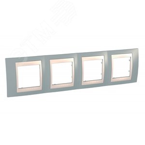 Unica Хамелеон Серый/Бежевый Рамка 4-ая горизонтальная | MGU6.008.565 | Schneider Electric - фото 2