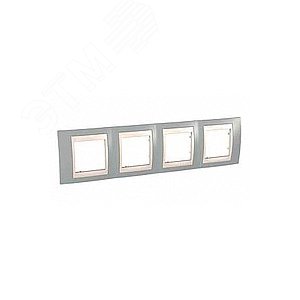Unica Хамелеон Серый/Бежевый Рамка 4-ая горизонтальная | MGU6.008.565 | Schneider Electric - фото 6