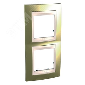 Unica Хамелеон Золото/Бежевый Рамка 2-ая вертикальная | MGU66.004V.504 | Schneider Electric - фото 4