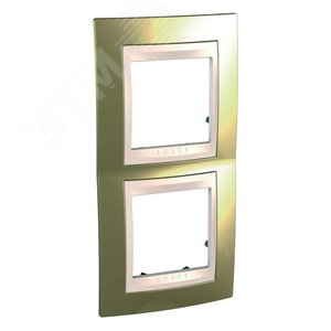 Unica Хамелеон Золото/Бежевый Рамка 2-ая вертикальная | MGU66.004V.504 | Schneider Electric - фото 5