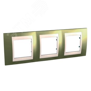 Unica Хамелеон Золото/Бежевый Рамка 3-ая горизонтальная | MGU66.006.504 | Schneider Electric - фото 4