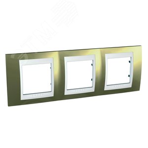 Unica Хамелеон Золото/Белый Рамка 3-ая горизонтальная | MGU66.006.804 | Schneider Electric - фото 4