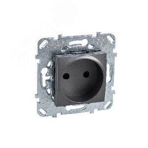 Unica TOP Графит Розетка б/з со шторками, винт.зажим | MGU5.033.12ZD | Schneider Electric - фото 5
