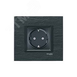 Unica TOP Графит Розетка с/з с защитными шторками, винт. зажим | MGU5.037.12ZD | Schneider Electric - фото 5