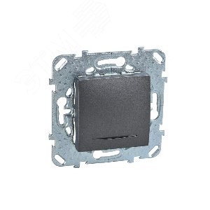Unica TOP Графит Выключатель 1-клавишный (сх.1) с подсветкой | MGU5.201.12NZD | Schneider Electric - фото 6