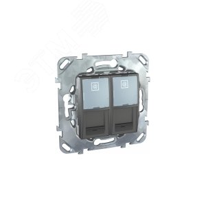 UNICAtop Розетка комп.2хRJ45 в рамку ( графит ) - фото 5
