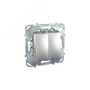 Unica TOP Алюминий Переключатель 2-клавишный (сх.6+6) | MGU5.213.30ZD | Schneider Electric - фото 6