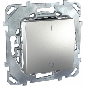 Unica TOP Алюминий Выключатель 1-клавишный 2P 16A | MGU5.262.30ZD | Schneider Electric - фото 2
