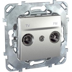 Unica TOP Алюминий Розетка TV-FM | MGU5.451.30ZD | Schneider Electric - фото 3