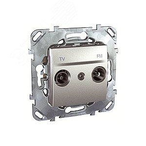 Unica TOP Алюминий Розетка TV-FM оконечная | MGU5.452.30ZD | Schneider Electric - фото 6