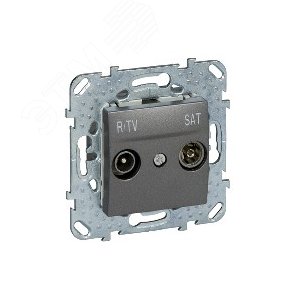 Unica TOP Графит Розетка TV-SAT оконечная | MGU5.455.12ZD | Schneider Electric - фото 7