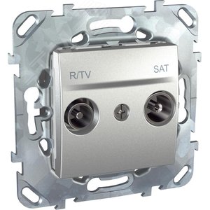Unica TOP Алюминий Розетка TV-SAT проходная | MGU5.456.30ZD | Schneider Electric 4