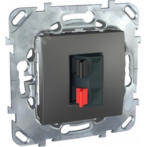 Unica TOP Графит Аудиорозетка 1-ая | MGU5.486.12ZD | Schneider Electric - фото 3