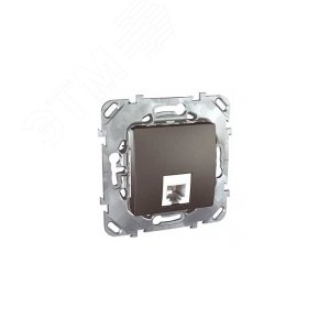 Unica TOP Графит Розетка ТЛФ 1-ая RJ11 4 контакта | MGU5.492.12ZD | Schneider Electric - фото 4