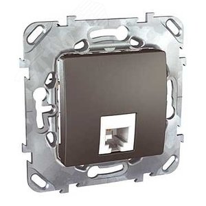Unica TOP Графит Розетка ТЛФ 1-ая RJ11 4 контакта | MGU5.492.12ZD | Schneider Electric - фото 3