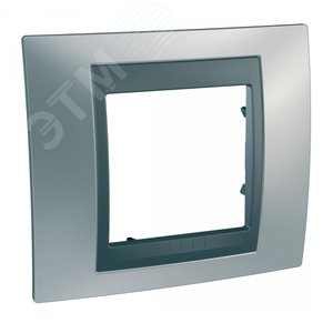 Unica TOP Хром матовый/Графит Рамка 1-ая | MGU66.002.238 | Schneider Electric - фото 2