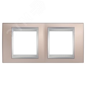 Unica TOP Оникс/Алюминий Рамка 2-ая | MGU66.004.096 | Schneider Electric - фото 4