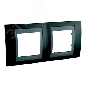 Unica TOP Родий/Графит Рамка 2-ая | MGU66.004.293 | Schneider Electric - фото 4