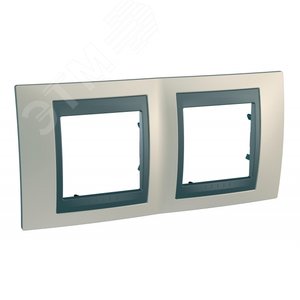 Unica TOP Опал/Графит Рамка 2-ая | MGU66.004.295 | Schneider Electric - фото 2