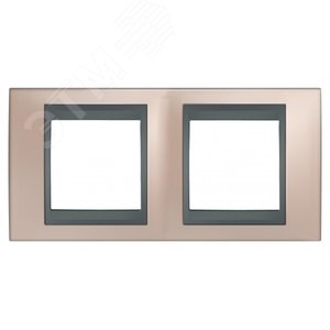 Unica TOP Оникс/Графит Рамка 2-ая | MGU66.004.296 | Schneider Electric - фото 3